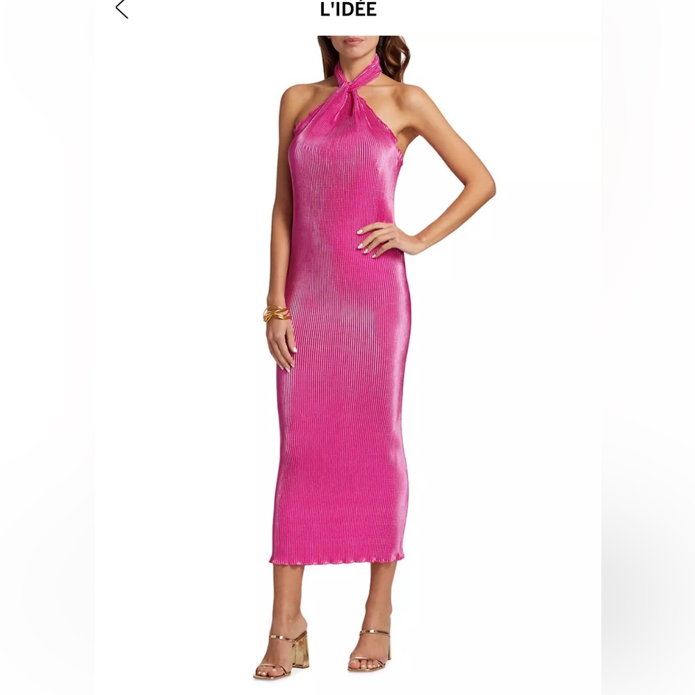 L’DÉE Turlington Satin Midi-Dress
